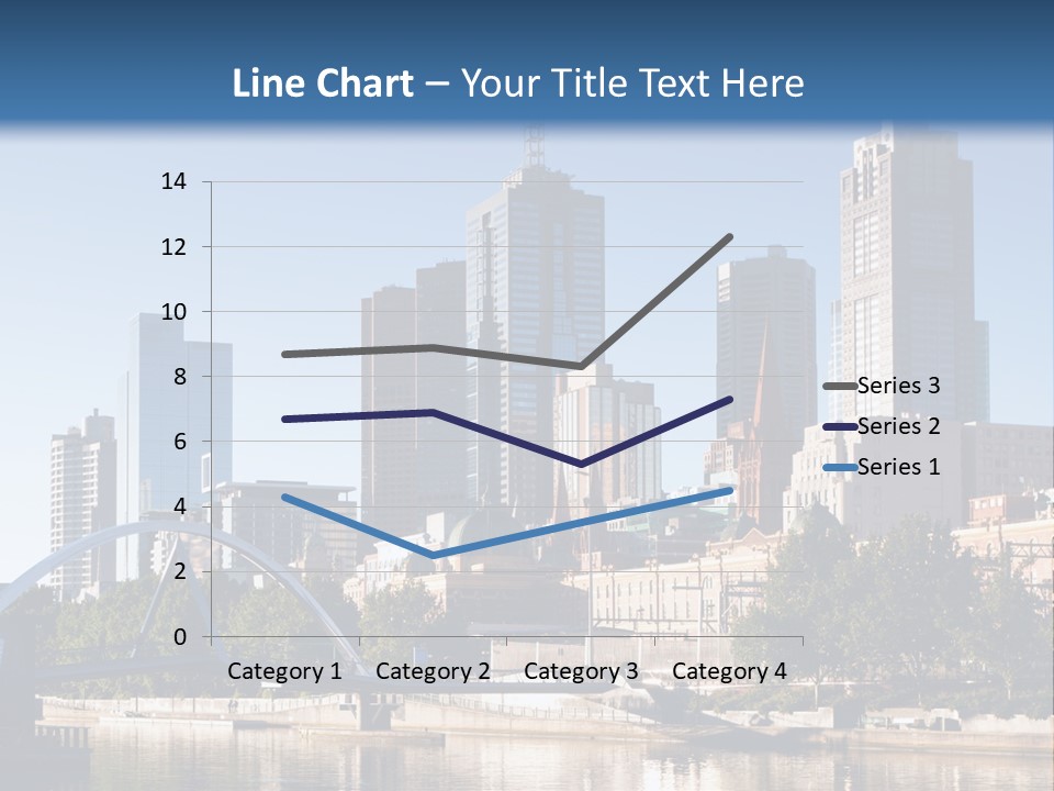 A City Skyline With A Bridge In The Foreground PowerPoint Template