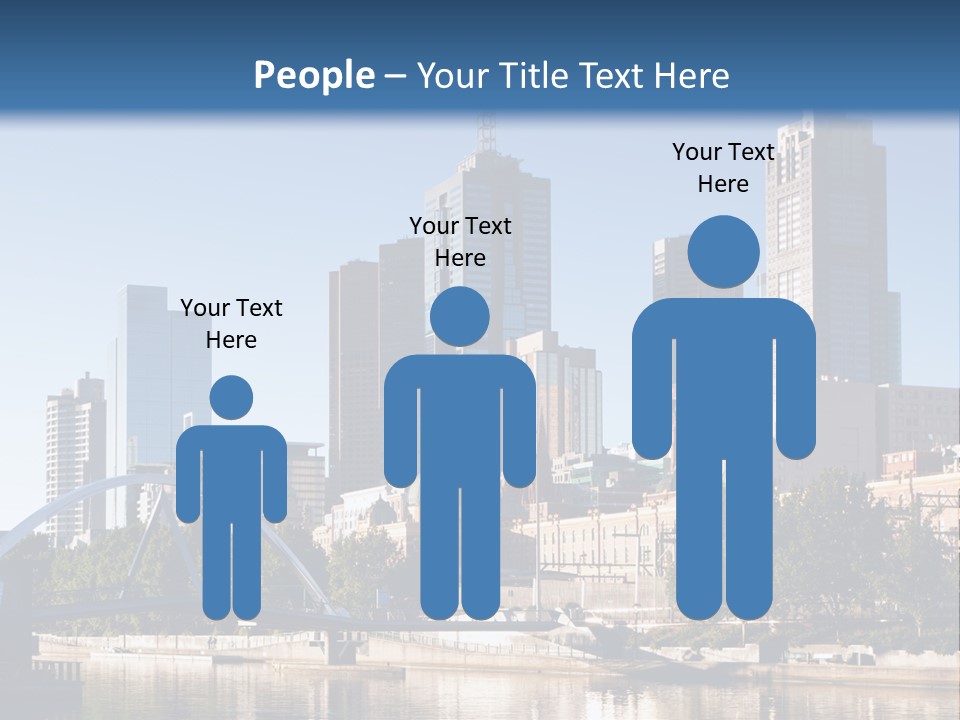 A City Skyline With A Bridge In The Foreground PowerPoint Template