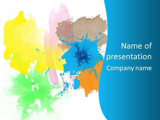 A Colorful Paint Splash Powerpoint Presentation PowerPoint Template