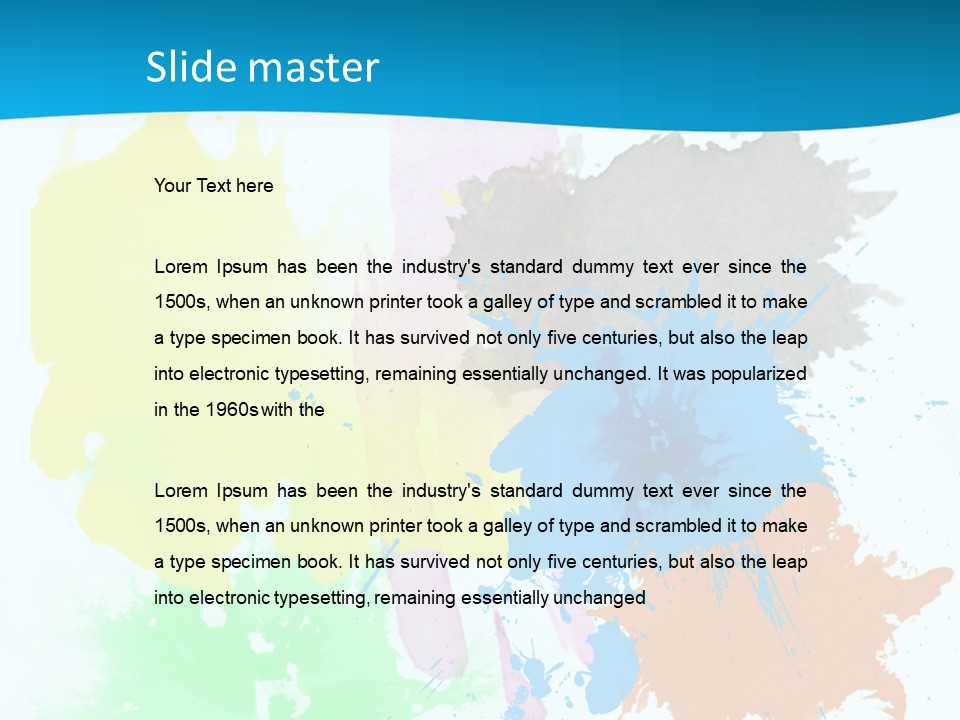 A Colorful Paint Splash Powerpoint Presentation PowerPoint Template