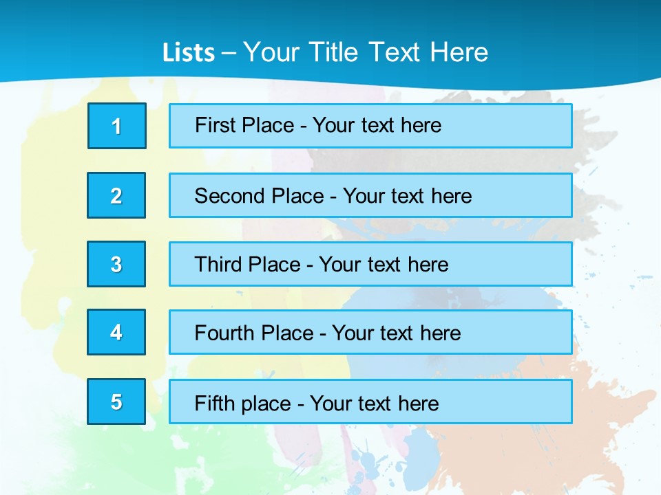 A Colorful Paint Splash Powerpoint Presentation PowerPoint Template