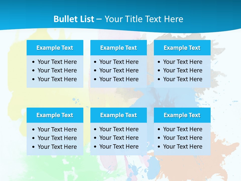 A Colorful Paint Splash Powerpoint Presentation PowerPoint Template