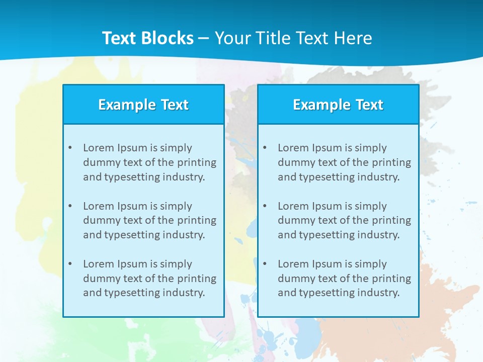 A Colorful Paint Splash Powerpoint Presentation PowerPoint Template