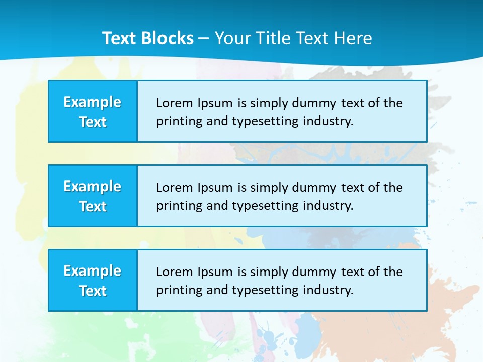 A Colorful Paint Splash Powerpoint Presentation PowerPoint Template