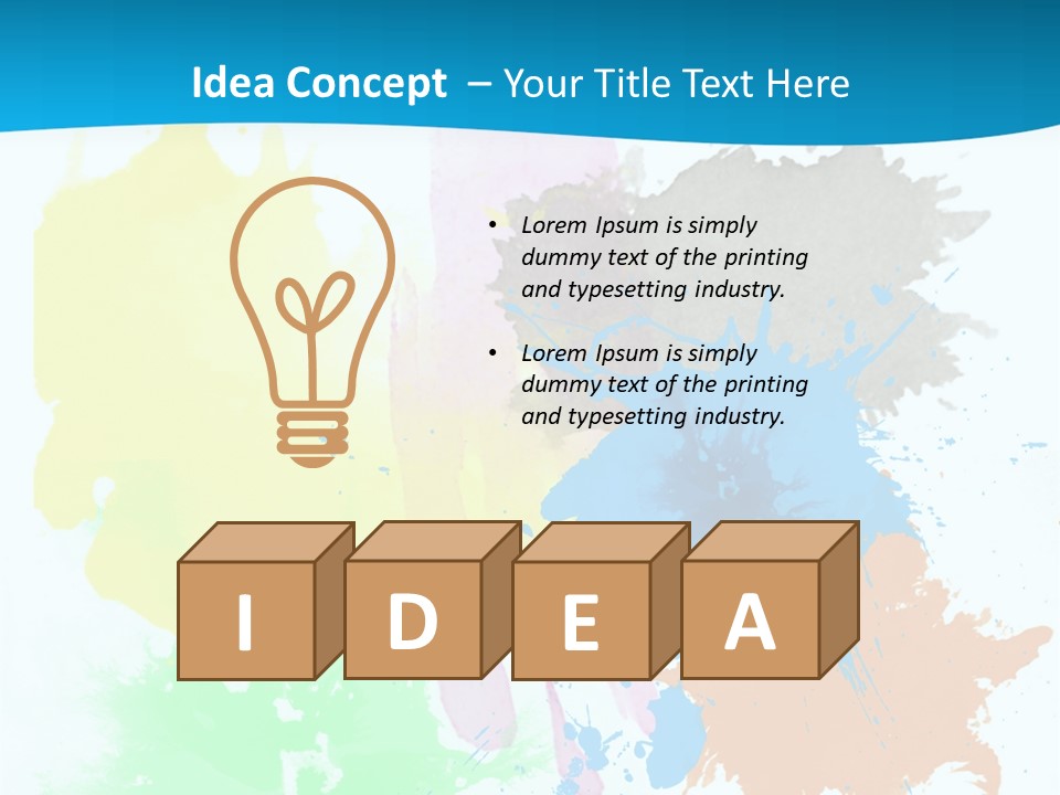 A Colorful Paint Splash Powerpoint Presentation PowerPoint Template