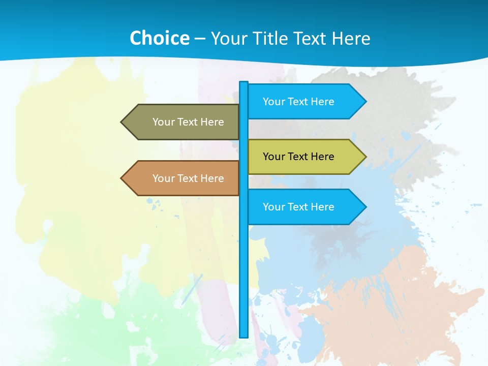 A Colorful Paint Splash Powerpoint Presentation PowerPoint Template