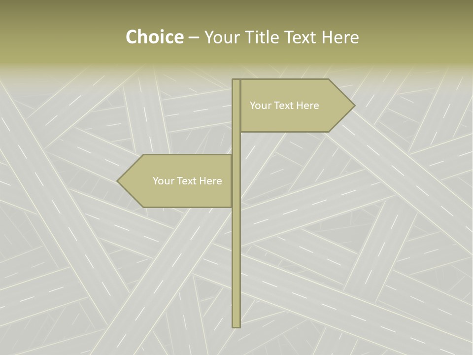Background Roadway Direction PowerPoint Template