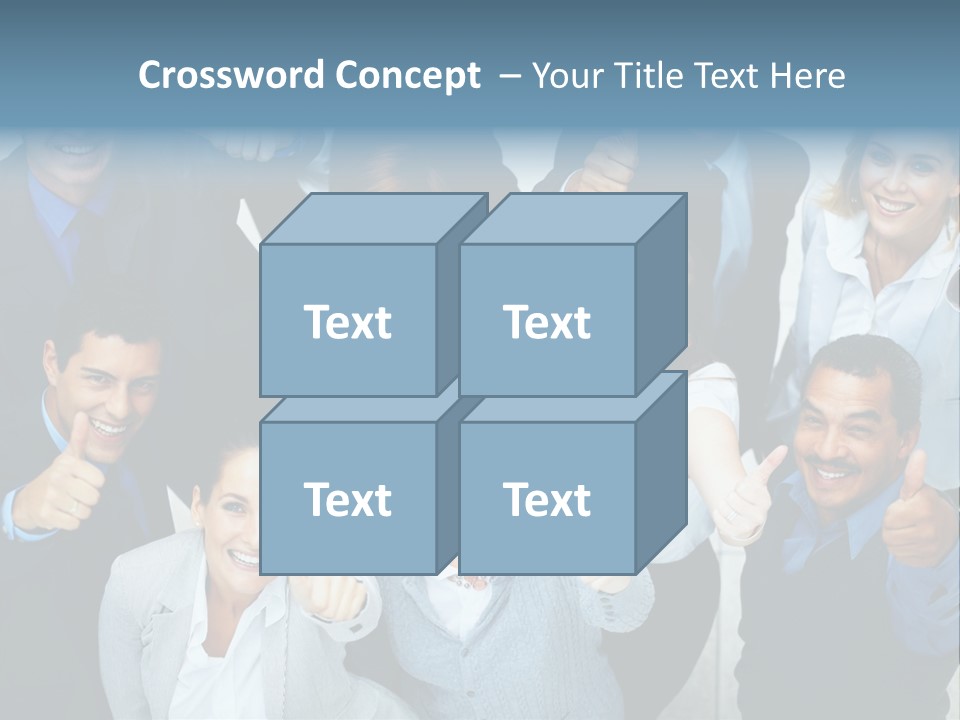A Group Of Business People Giving Thumbs Up PowerPoint Template