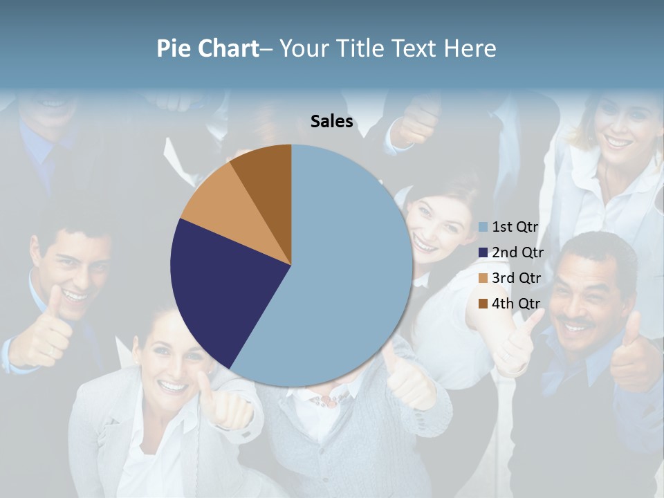 A Group Of Business People Giving Thumbs Up PowerPoint Template