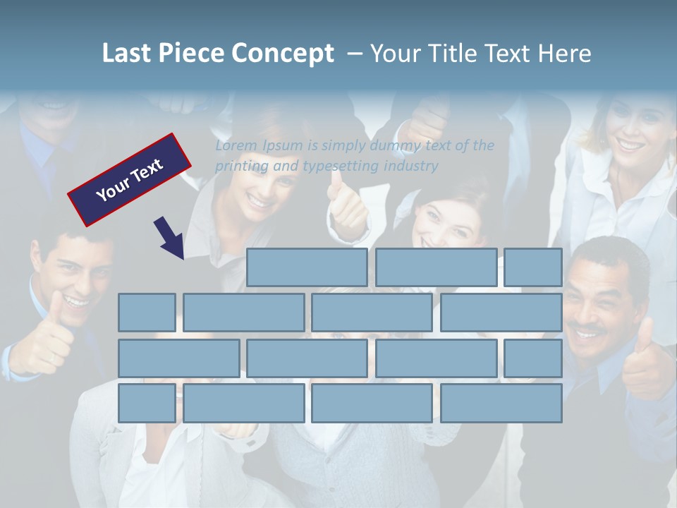 A Group Of Business People Giving Thumbs Up PowerPoint Template