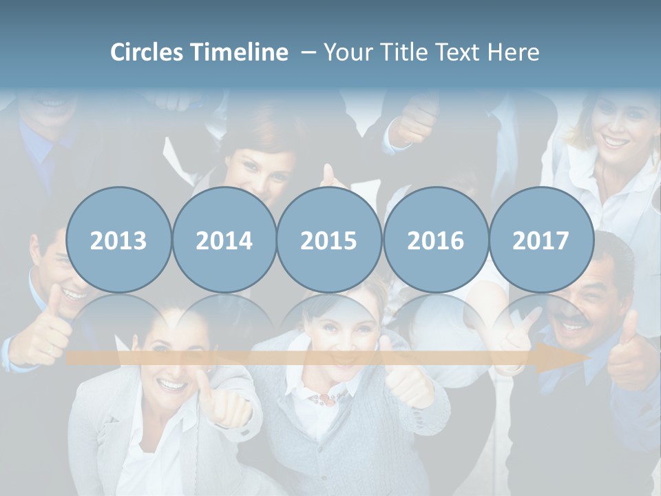 A Group Of Business People Giving Thumbs Up PowerPoint Template