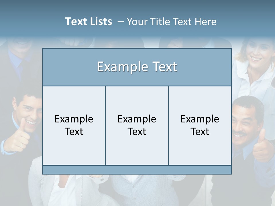 A Group Of Business People Giving Thumbs Up PowerPoint Template