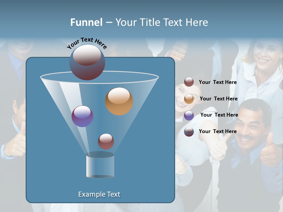 A Group Of Business People Giving Thumbs Up PowerPoint Template