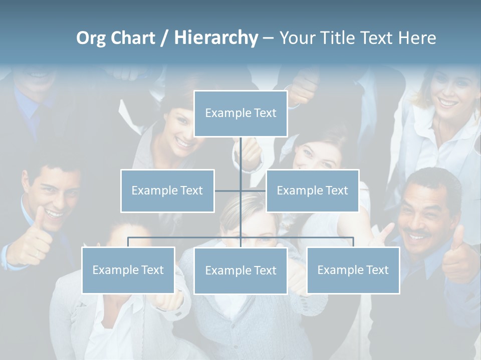 A Group Of Business People Giving Thumbs Up PowerPoint Template