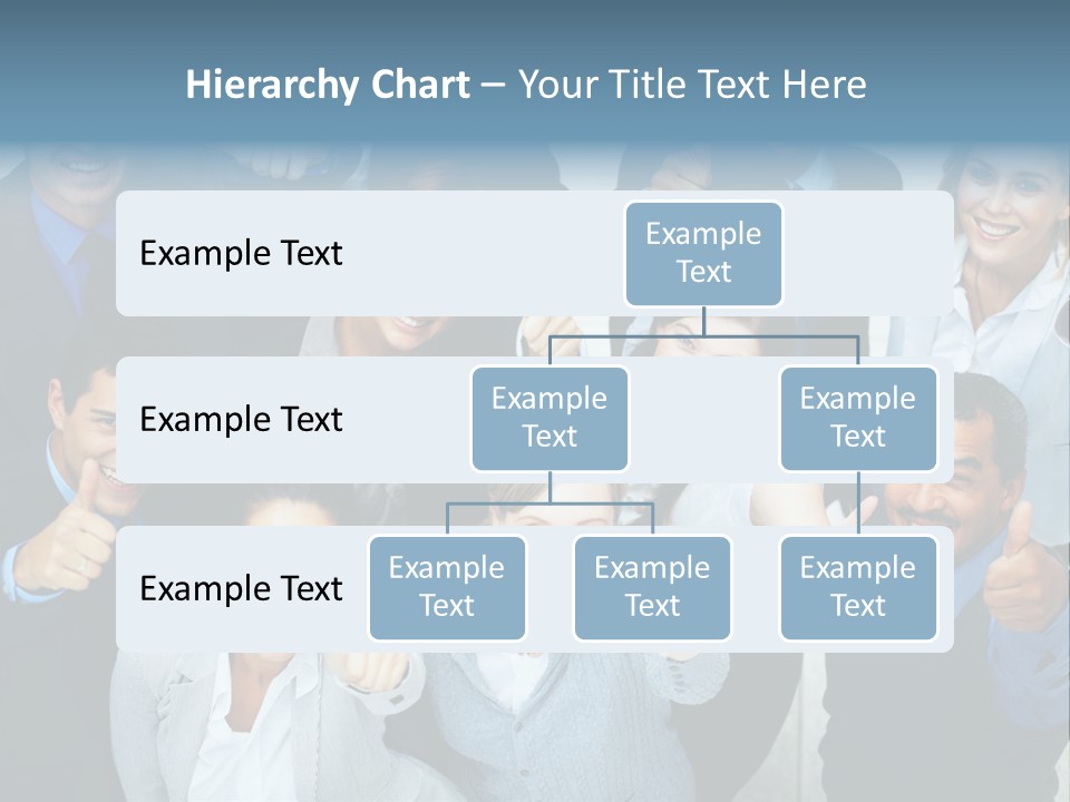 A Group Of Business People Giving Thumbs Up PowerPoint Template