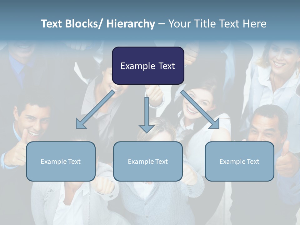 A Group Of Business People Giving Thumbs Up PowerPoint Template