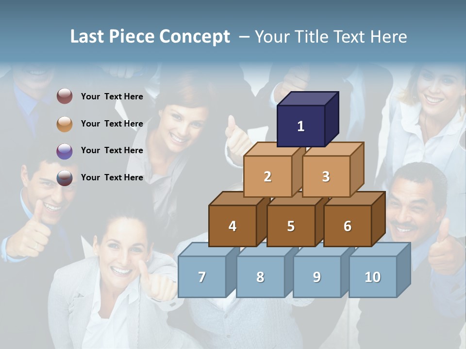 A Group Of Business People Giving Thumbs Up PowerPoint Template