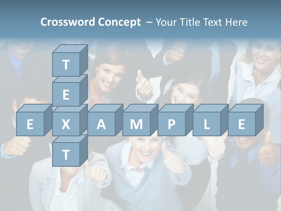 A Group Of Business People Giving Thumbs Up PowerPoint Template