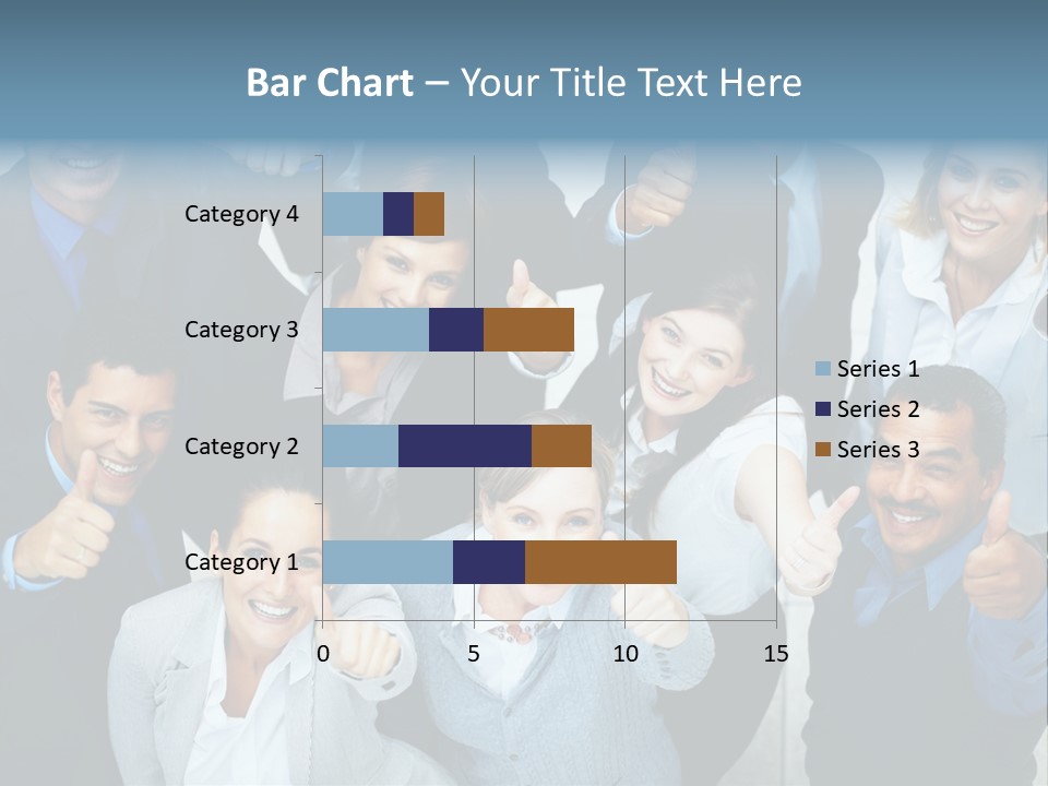 A Group Of Business People Giving Thumbs Up PowerPoint Template