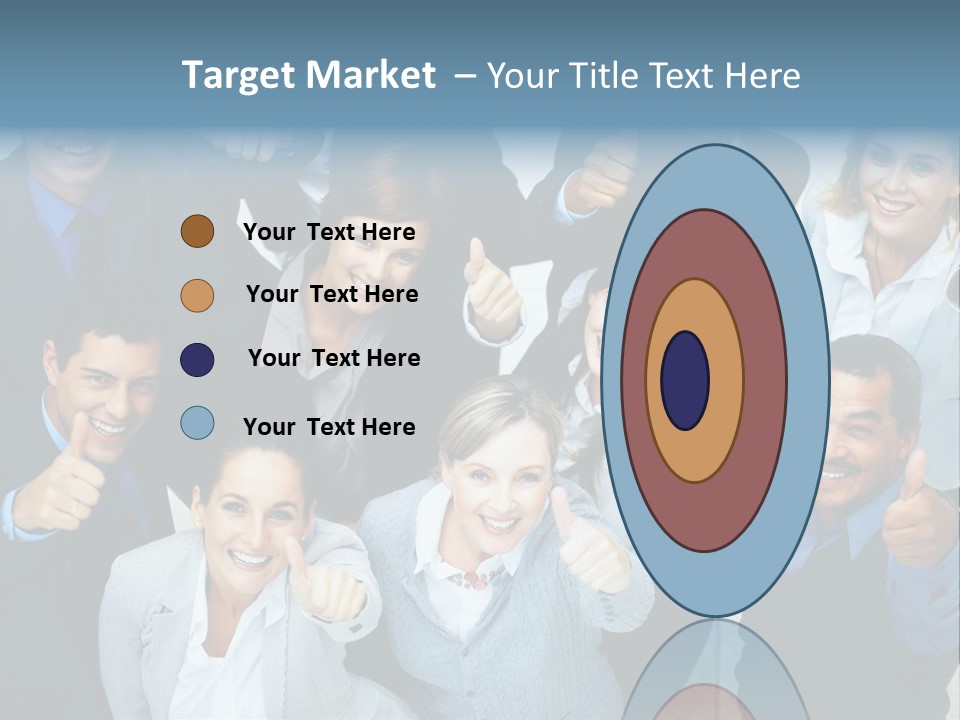 A Group Of Business People Giving Thumbs Up PowerPoint Template