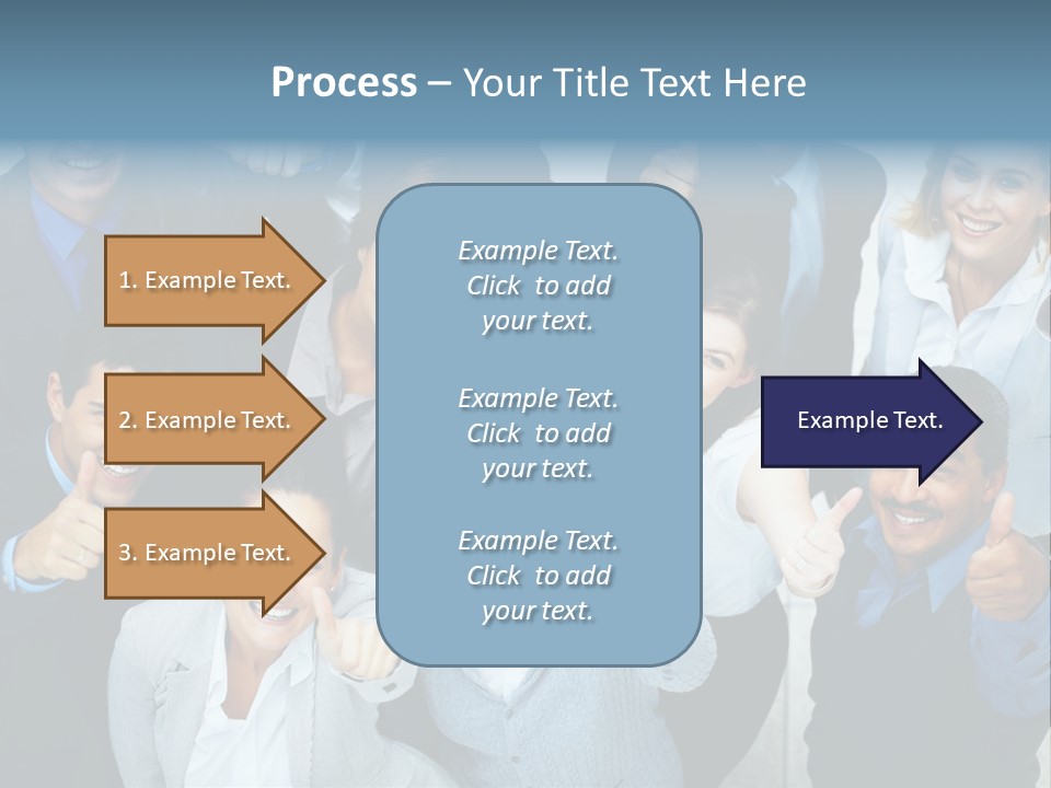 A Group Of Business People Giving Thumbs Up PowerPoint Template