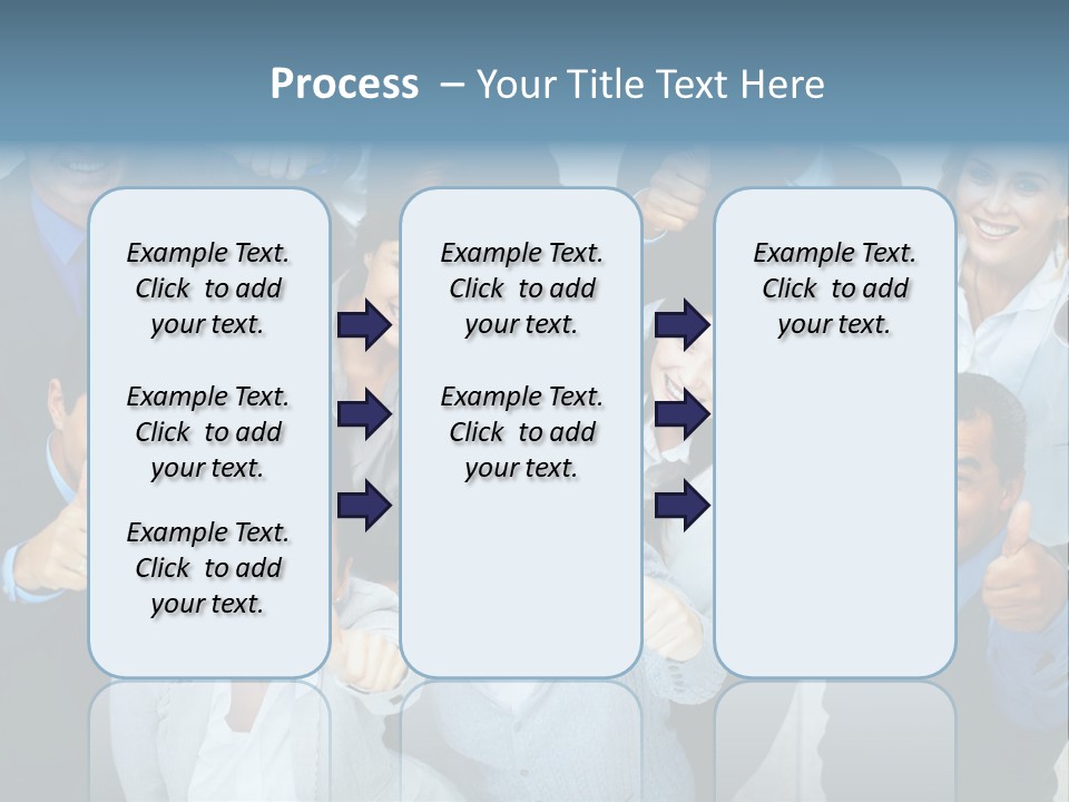A Group Of Business People Giving Thumbs Up PowerPoint Template