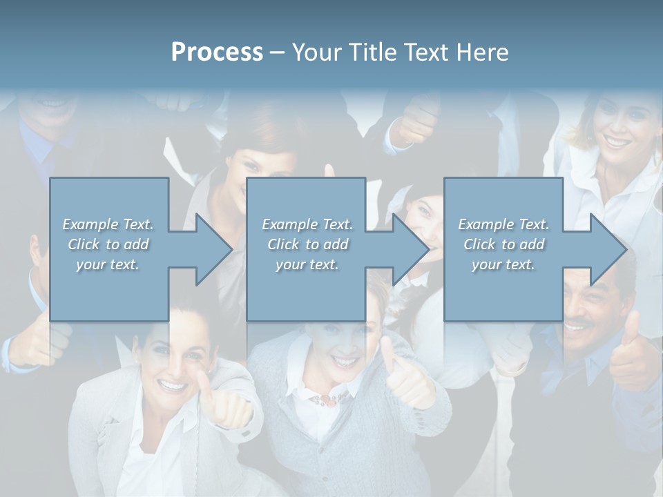 A Group Of Business People Giving Thumbs Up PowerPoint Template