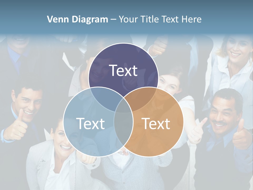 A Group Of Business People Giving Thumbs Up PowerPoint Template