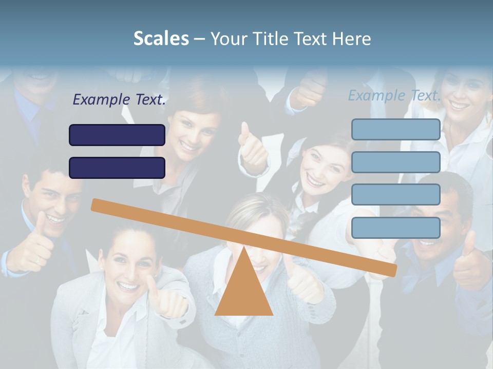 A Group Of Business People Giving Thumbs Up PowerPoint Template