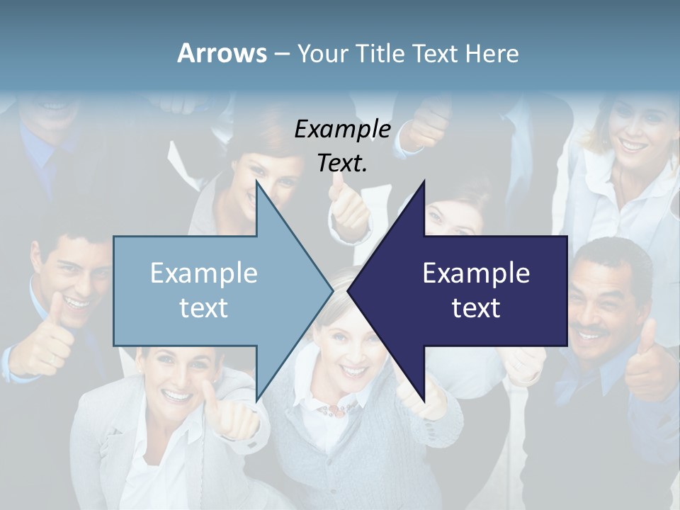 A Group Of Business People Giving Thumbs Up PowerPoint Template
