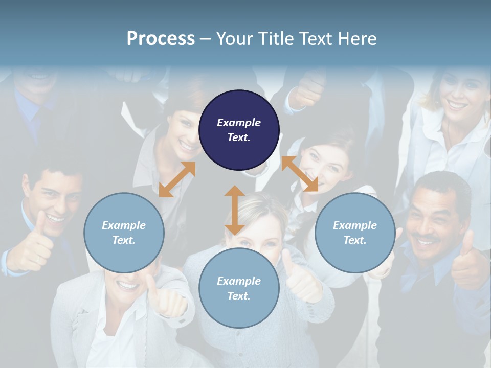 A Group Of Business People Giving Thumbs Up PowerPoint Template