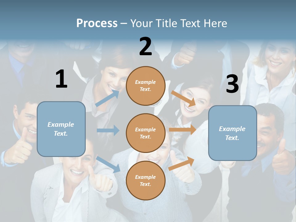 A Group Of Business People Giving Thumbs Up PowerPoint Template