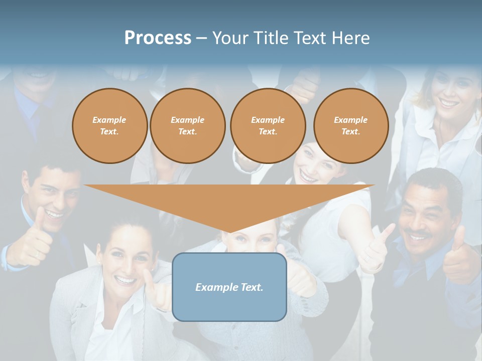 A Group Of Business People Giving Thumbs Up PowerPoint Template