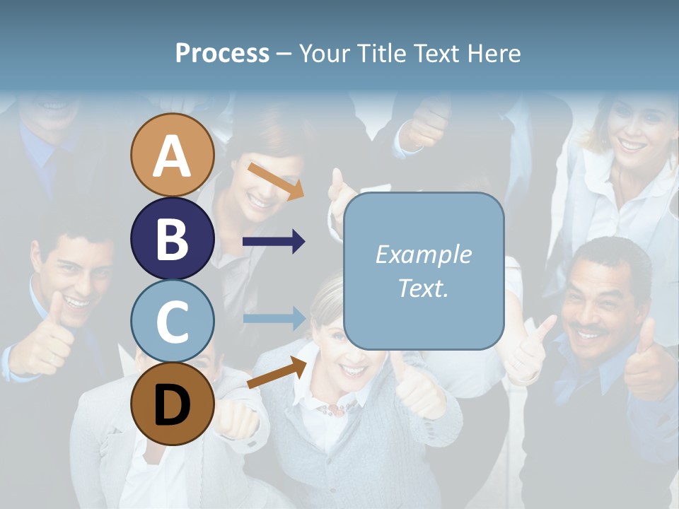 A Group Of Business People Giving Thumbs Up PowerPoint Template