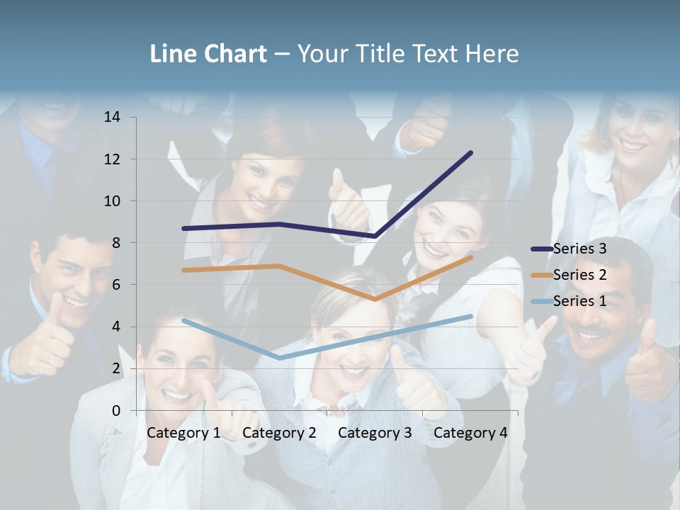 A Group Of Business People Giving Thumbs Up PowerPoint Template