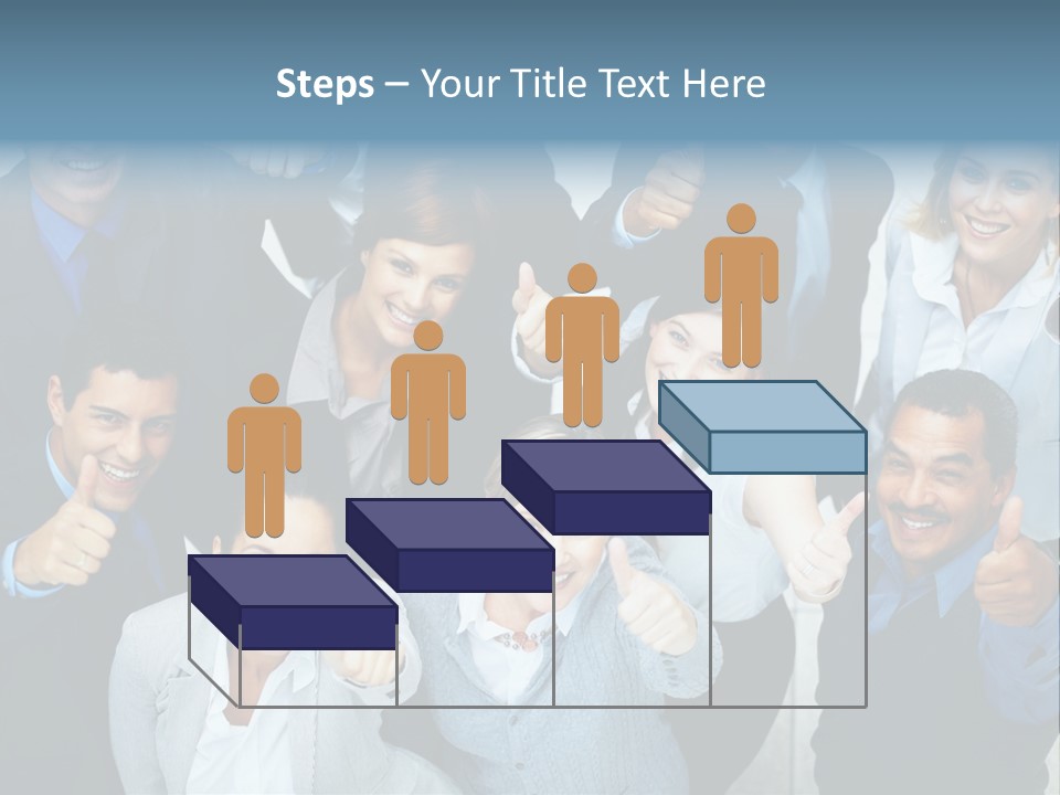 A Group Of Business People Giving Thumbs Up PowerPoint Template