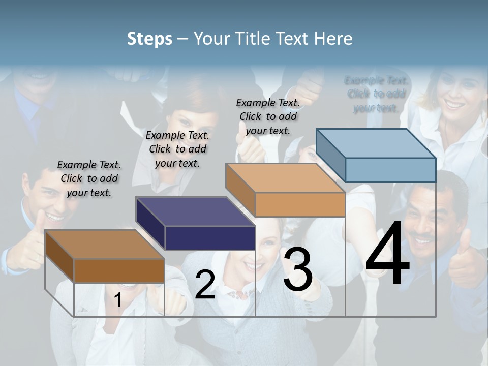 A Group Of Business People Giving Thumbs Up PowerPoint Template