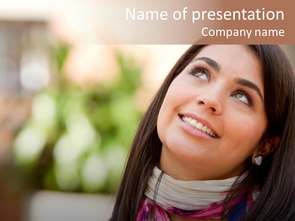 Adult Female Hispanic PowerPoint Template