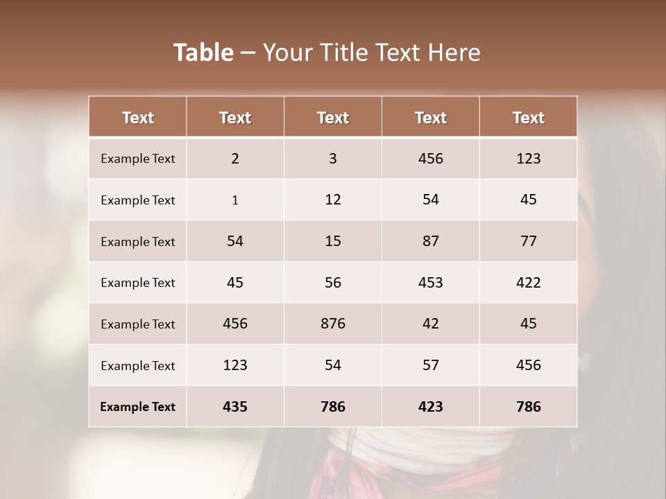 Adult Female Hispanic PowerPoint Template