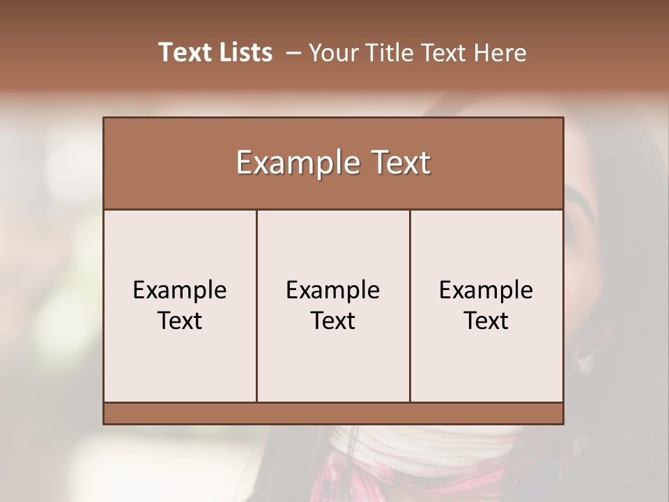 Adult Female Hispanic PowerPoint Template