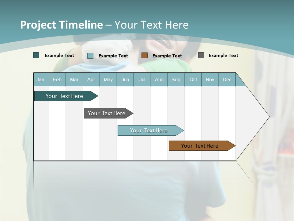 Growing Closeup Leaf PowerPoint Template