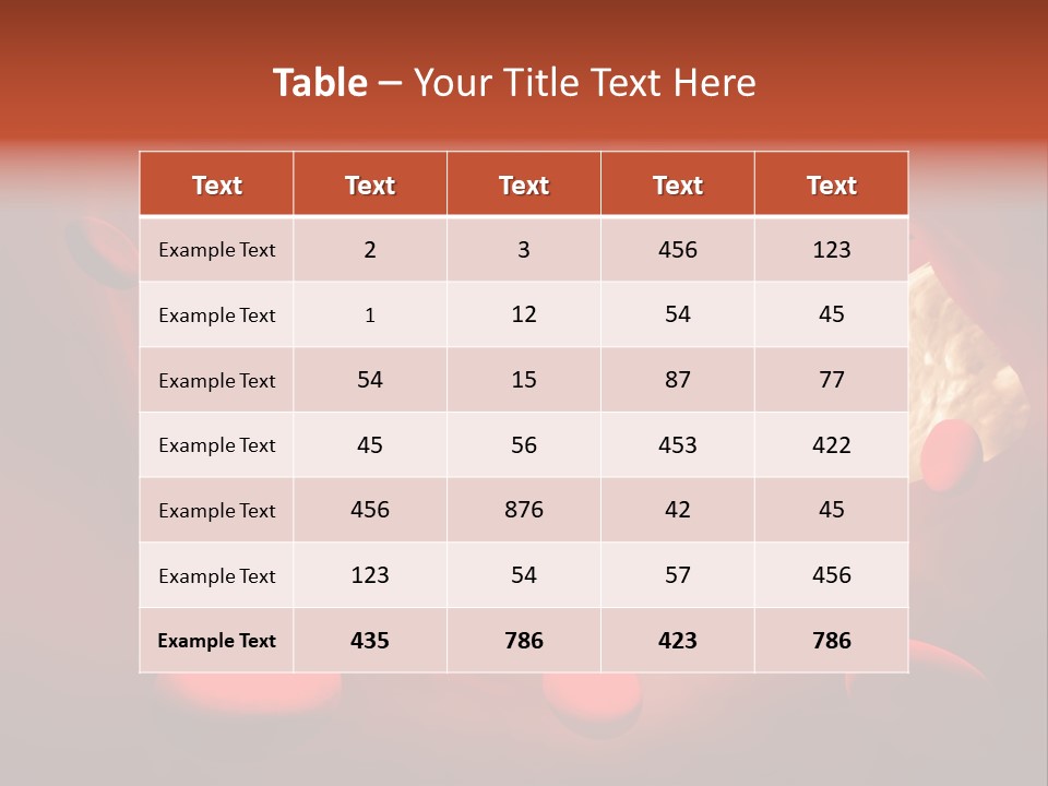 Oxygen Body Erythrocyte PowerPoint Template