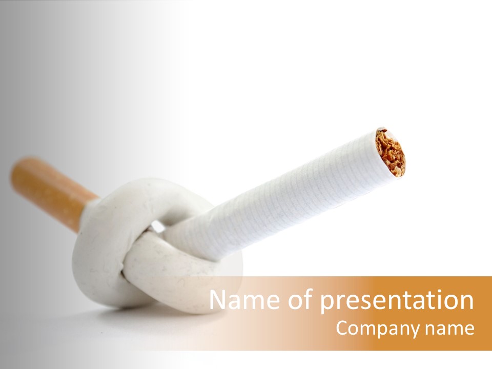 Cigarette Cancerous Quitting PowerPoint Template