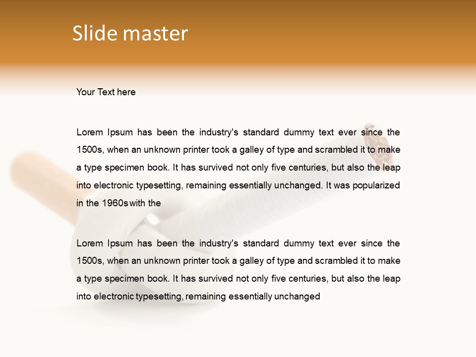 Cigarette Cancerous Quitting PowerPoint Template