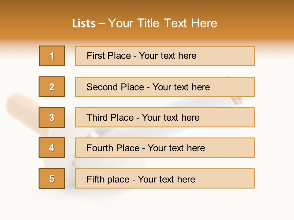 Cigarette Cancerous Quitting PowerPoint Template