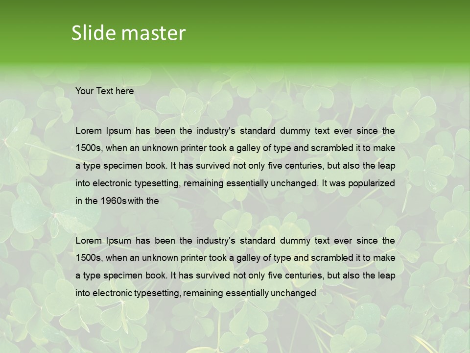 Growing Closeup Leaf PowerPoint Template