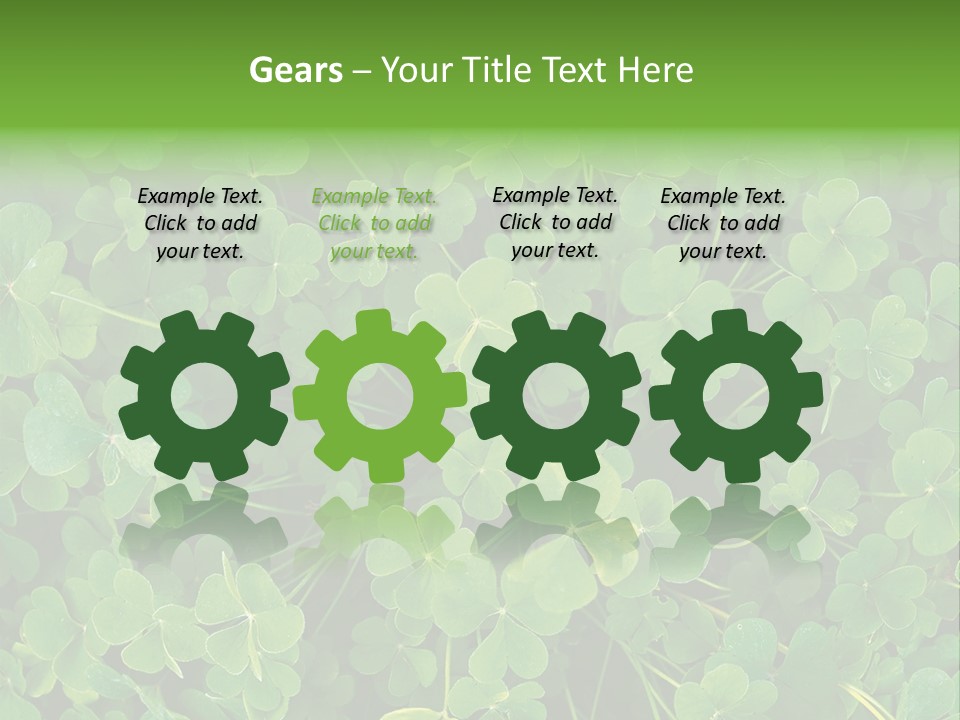 Growing Closeup Leaf PowerPoint Template
