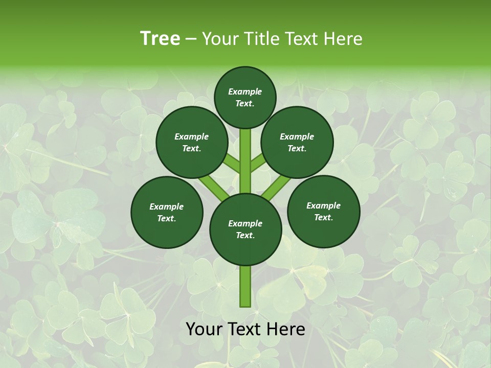Growing Closeup Leaf PowerPoint Template