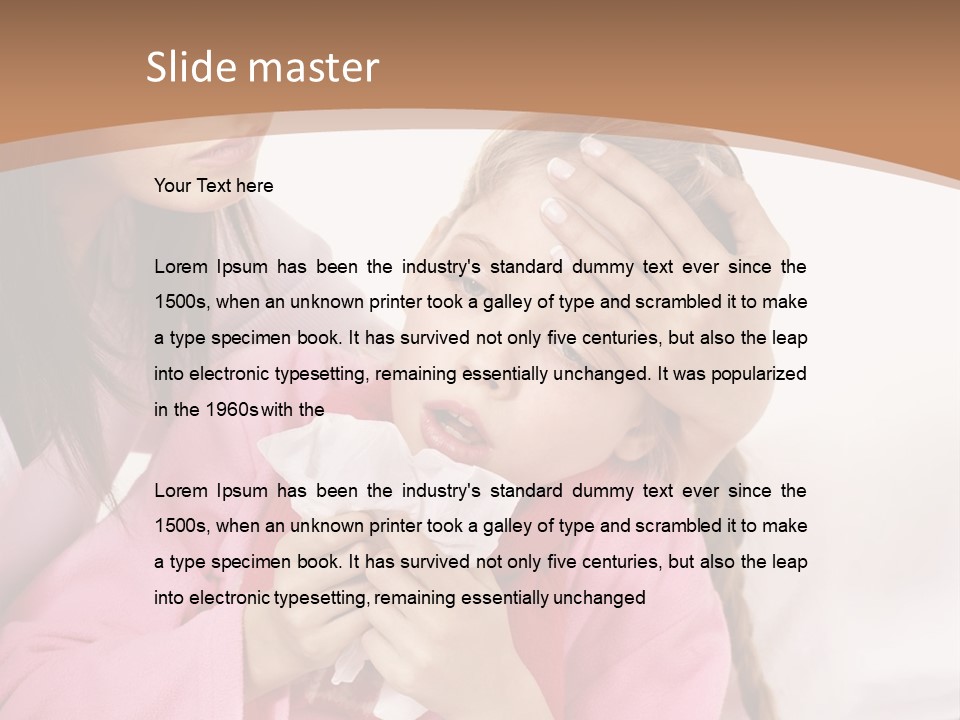 Little Girl Girl Pain PowerPoint Template