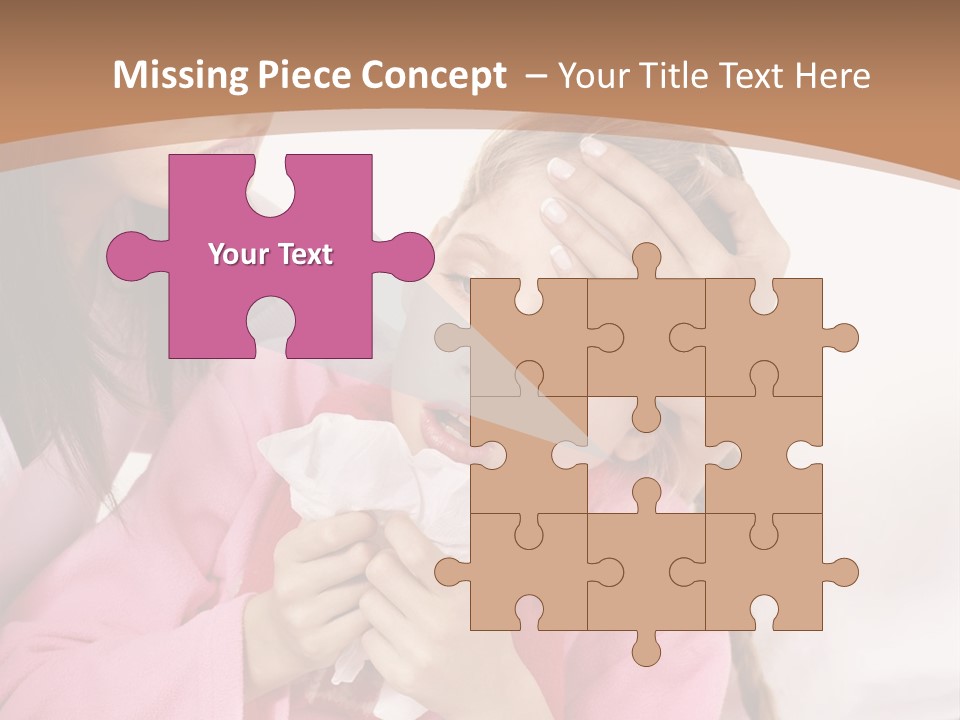 Little Girl Girl Pain PowerPoint Template